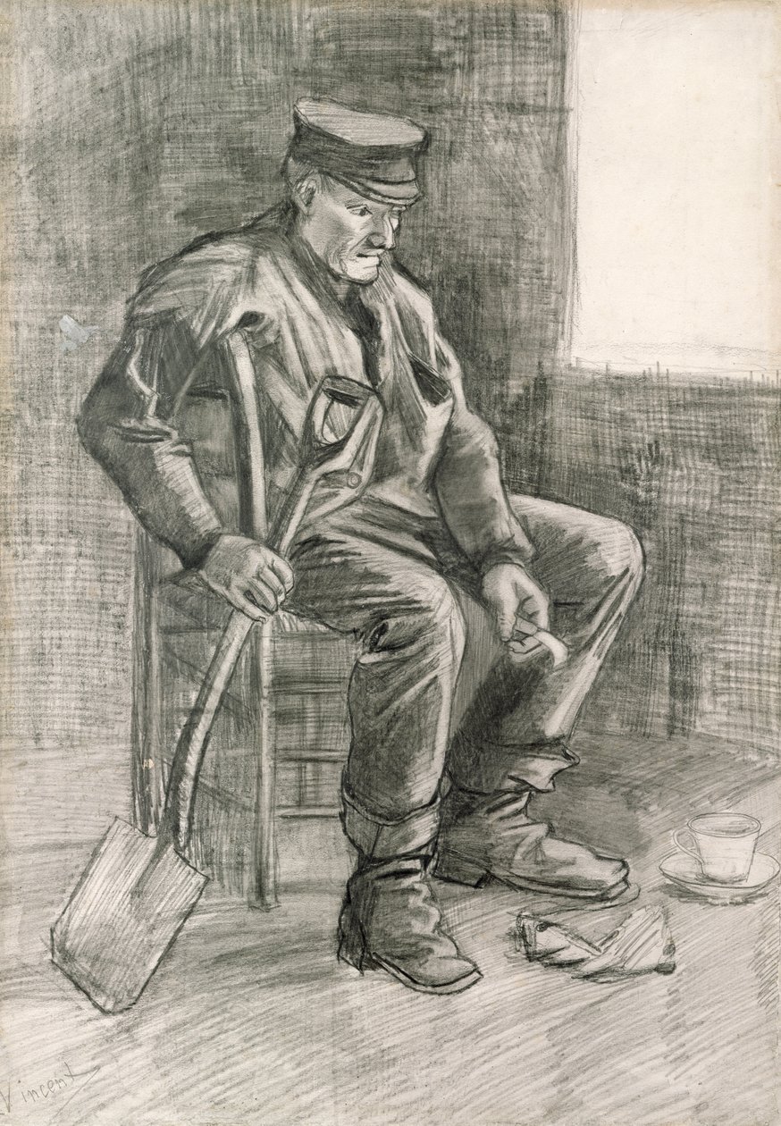 Homme avec une Pelle se Reposant, 1882 - Vincent van Gogh