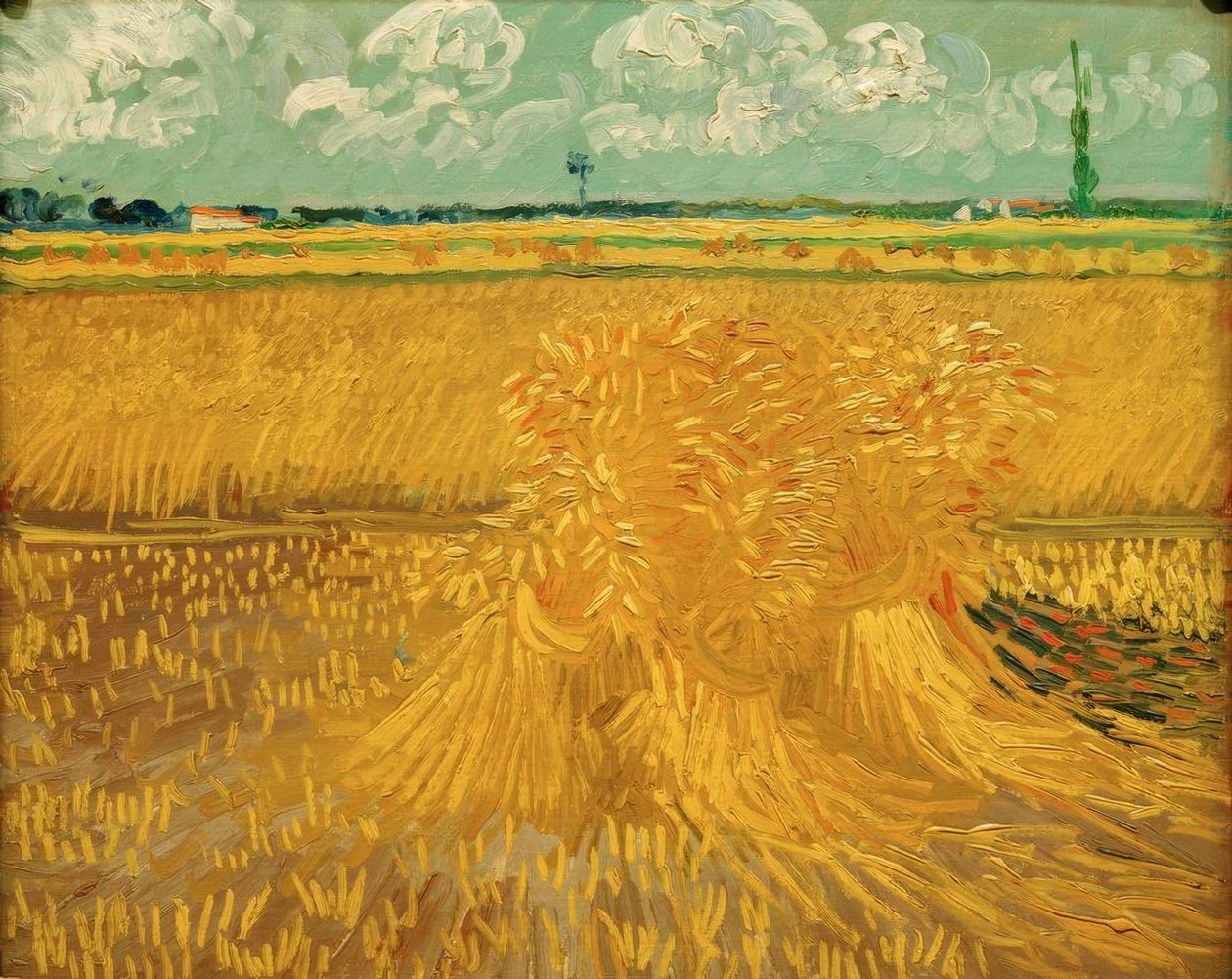 Champ de blé avec gerbe - Vincent van Gogh