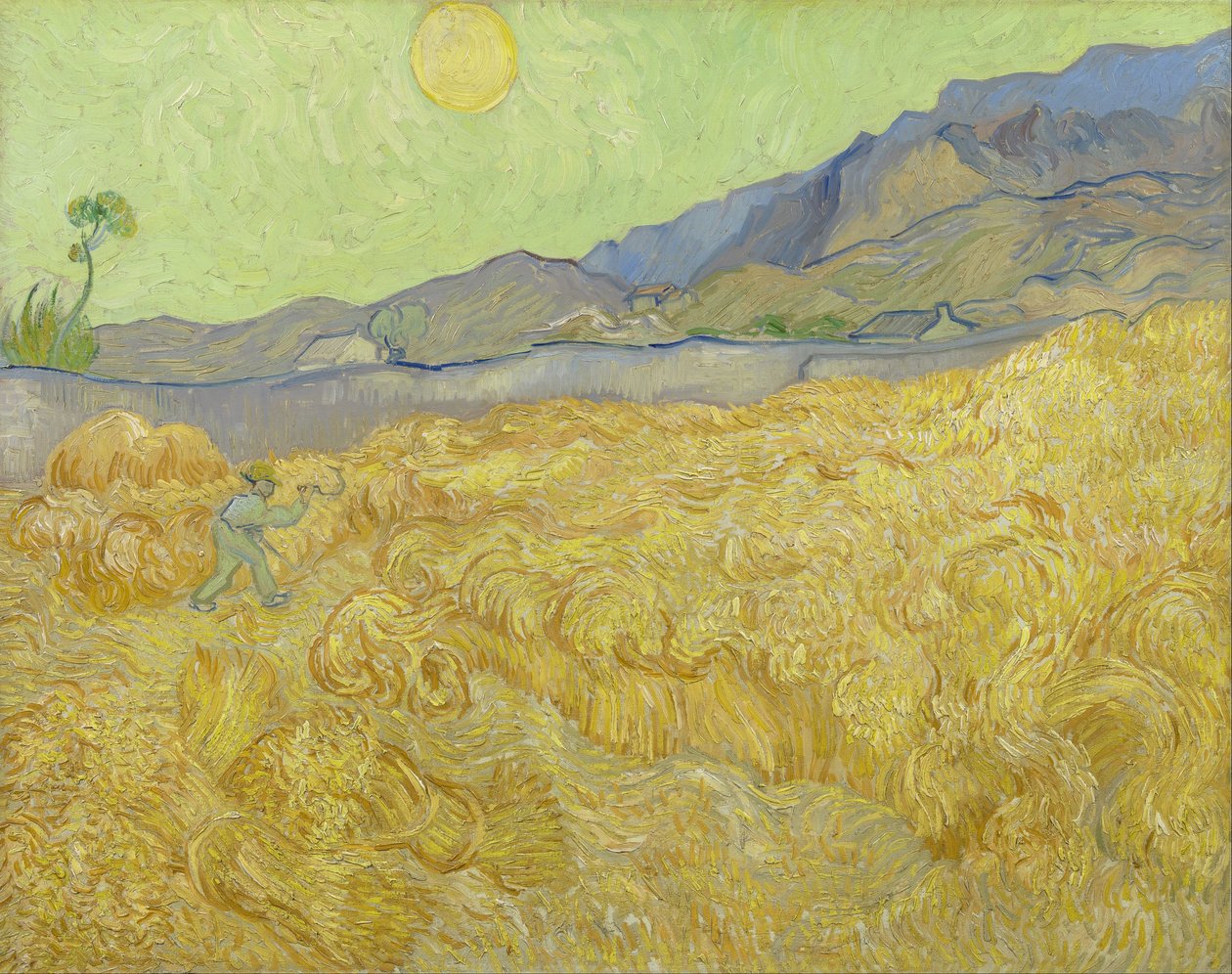 Champ de blé avec un moissonneur - Vincent van Gogh