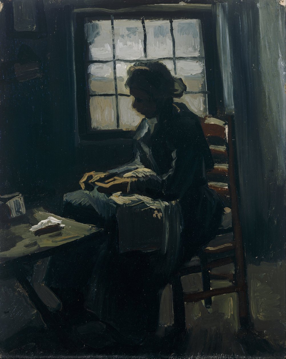 Femme cousant - Vincent van Gogh
