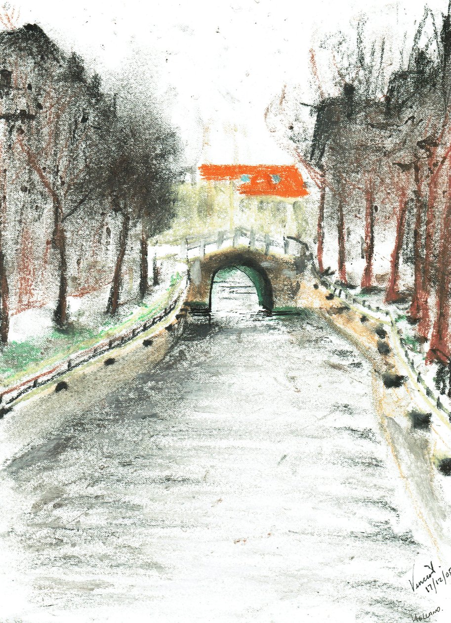 Hollande, vue sur le canal - Vincent Alexander Booth