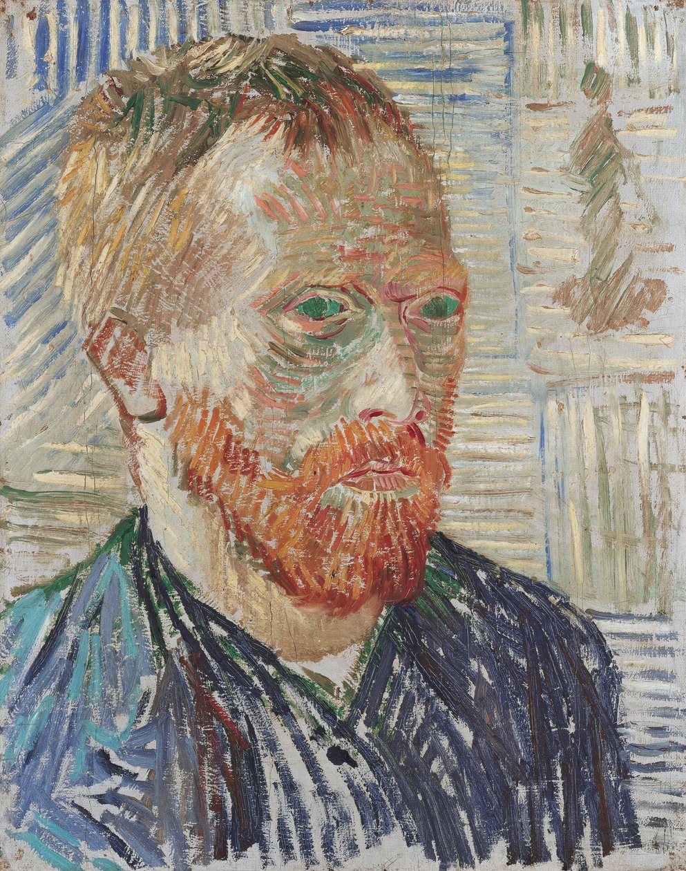 Autoportrait avec estampe japonaise, 1887 - Vincent van Gogh