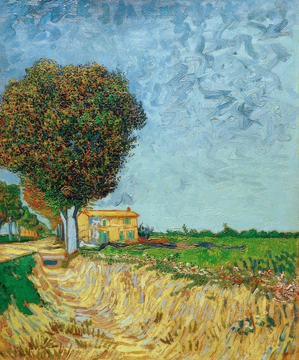Allée à Arles avec maisons - Vincent van Gogh