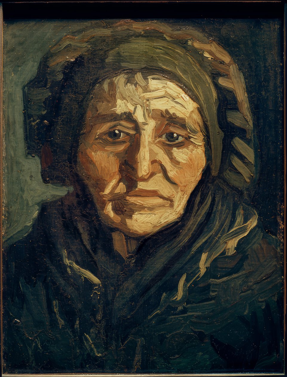 Paysanne : Vieille femme avec coiffe sombre - Vincent van Gogh