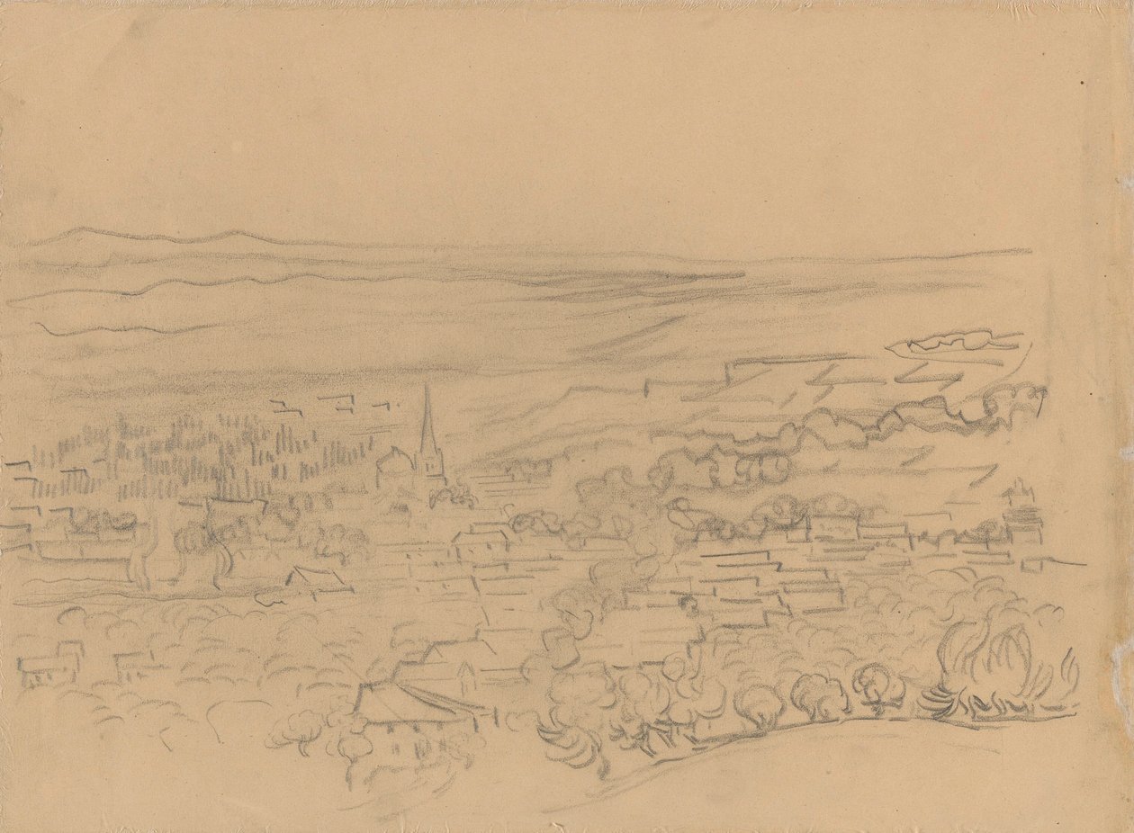 Vue aérienne du village - Vincent van Gogh