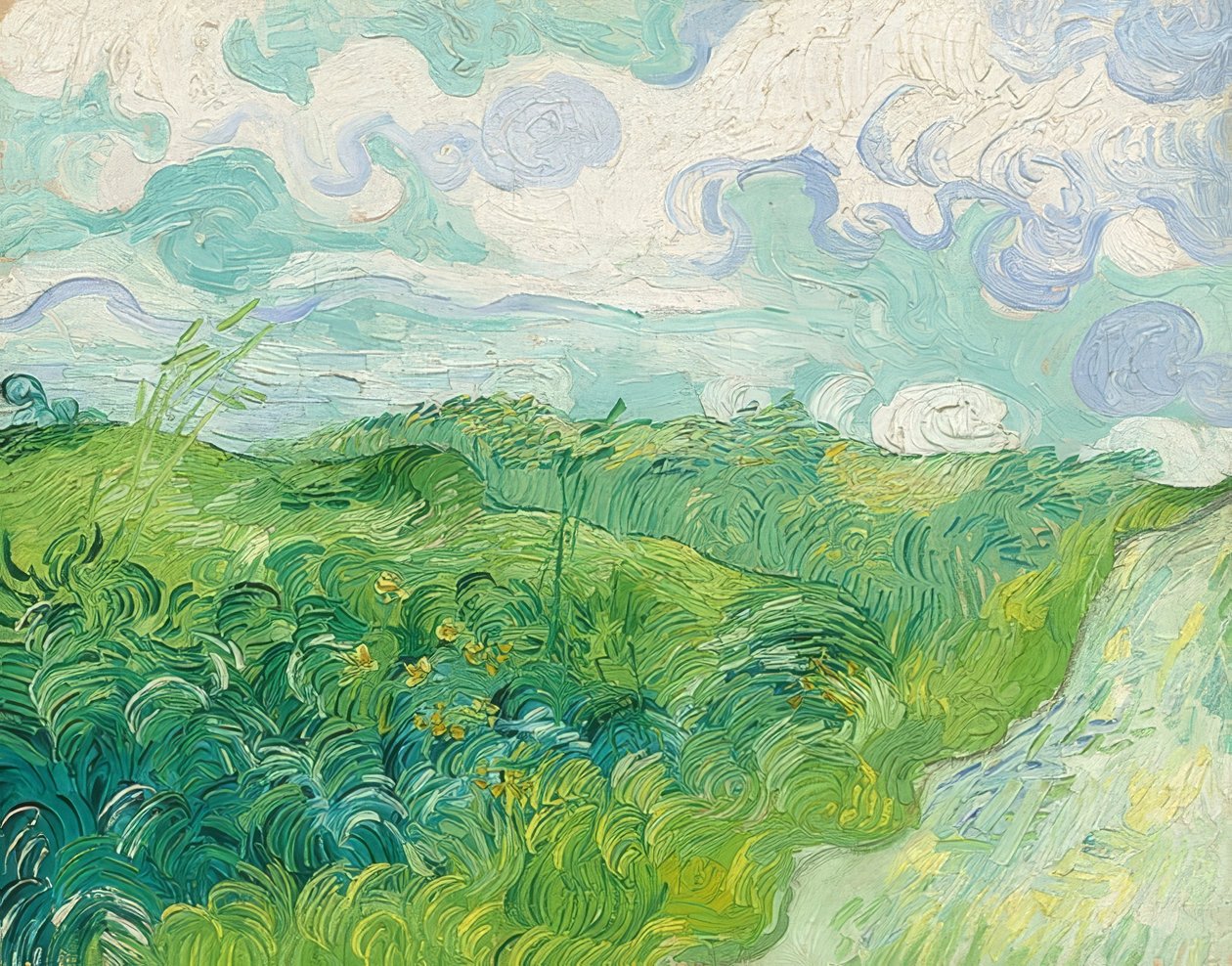 Champs de blé verts, Auvers. 1890 - Vincent van Gogh