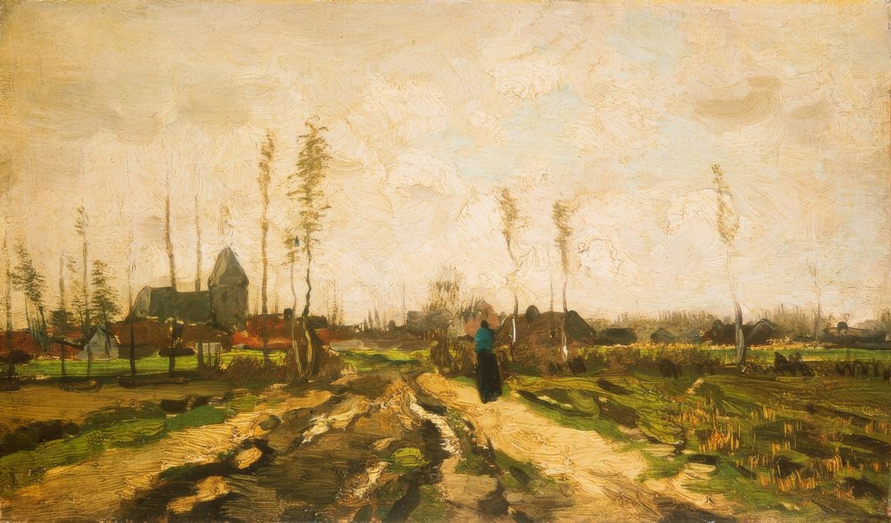 Paysage avec église et maisons - Vincent van Gogh