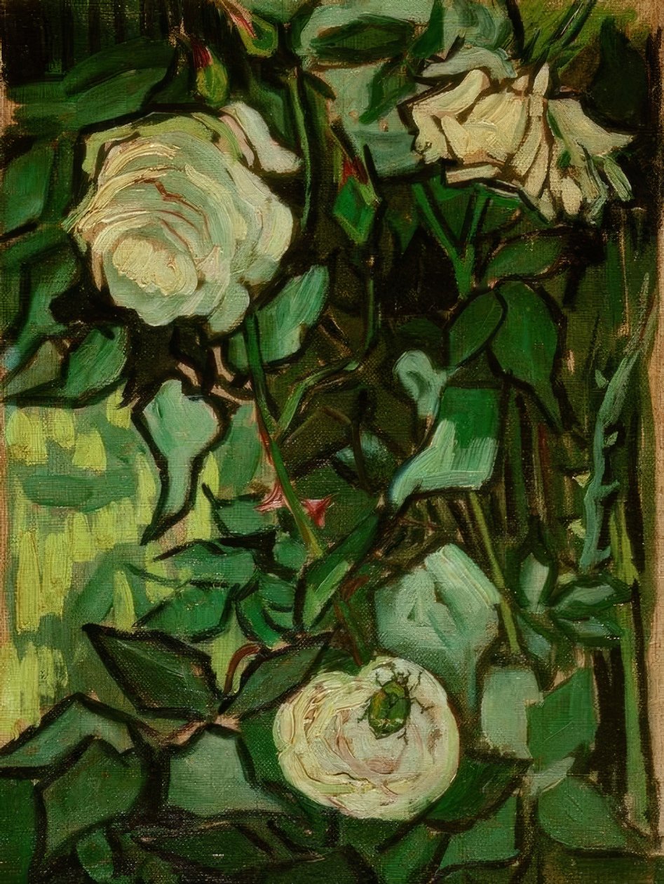 Roses et un scarabée - Vincent van Gogh