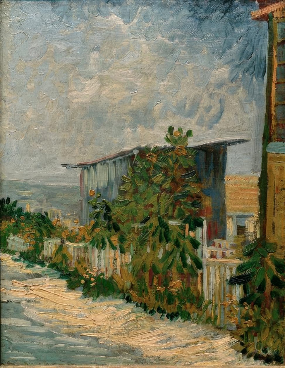 Hangar avec tournesols - Vincent van Gogh