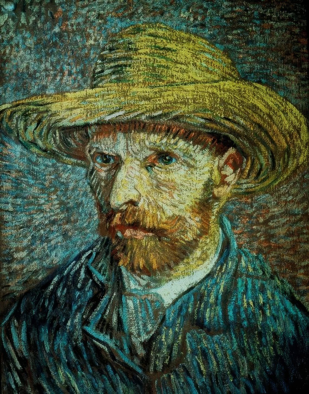 Autoportrait avec chapeau de paille - Vincent van Gogh