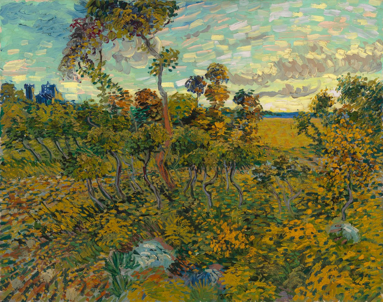 Coucher de soleil à Montmajour - Vincent van Gogh
