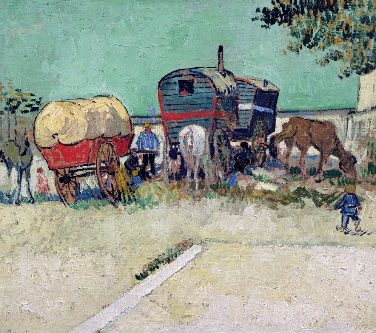Les Caravanes, Campement gitan près d