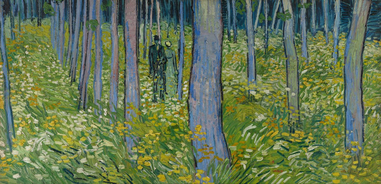 Sous-bois avec deux figures - Vincent van Gogh