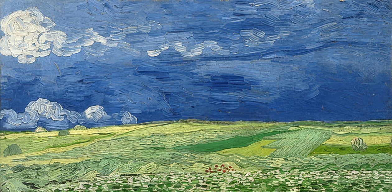 Champ de blé sous un ciel orageux - Vincent van Gogh