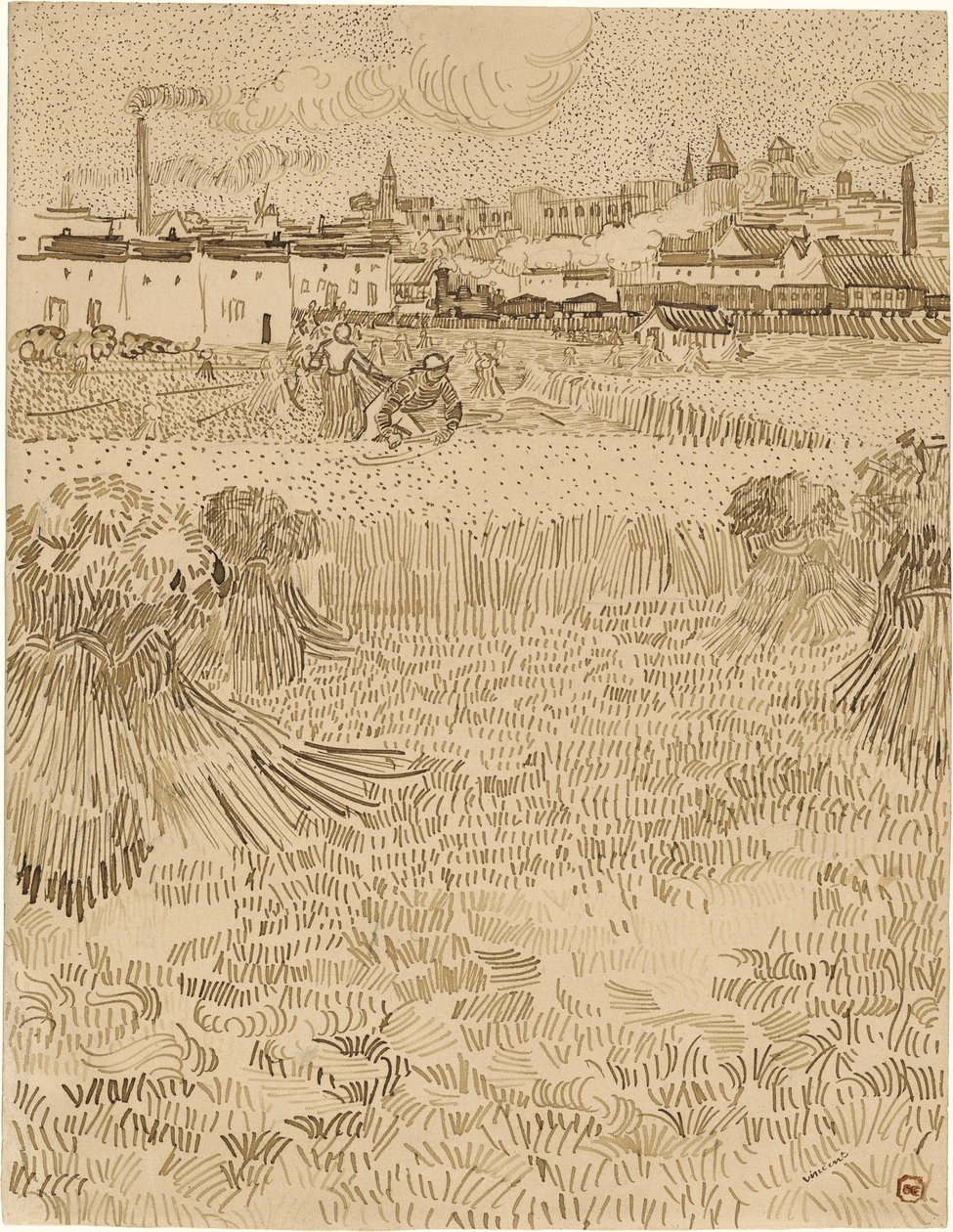 Arles. Vue des champs de blé (1888) - Vincent van Gogh