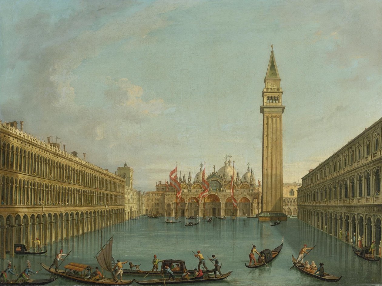 Vue de la Piazza San Marco inondée - Vincenzo Chilone