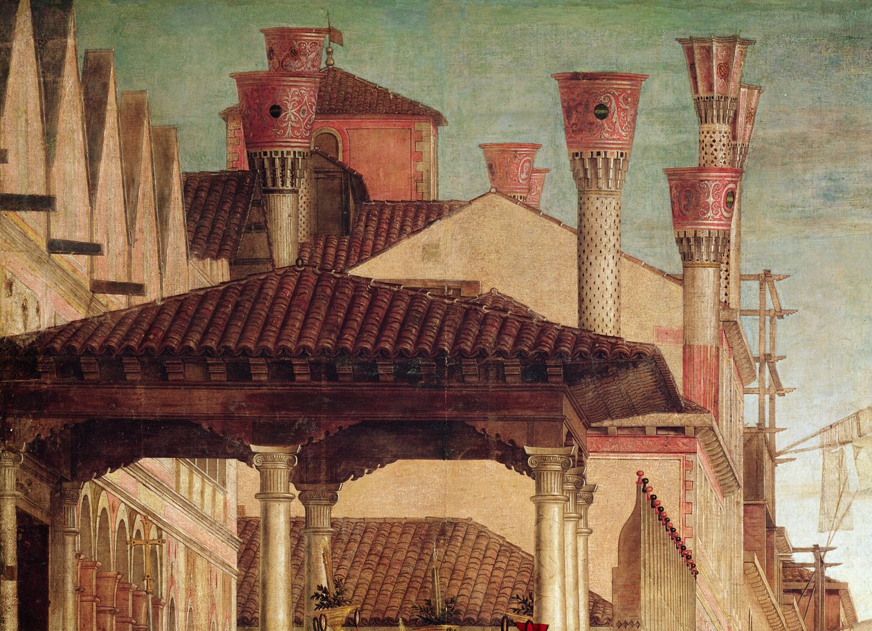 Détail du Miracle de la Relique de la Vraie Croix sur le Pont du Rialto, 1494 (détail) - Vittore Carpaccio