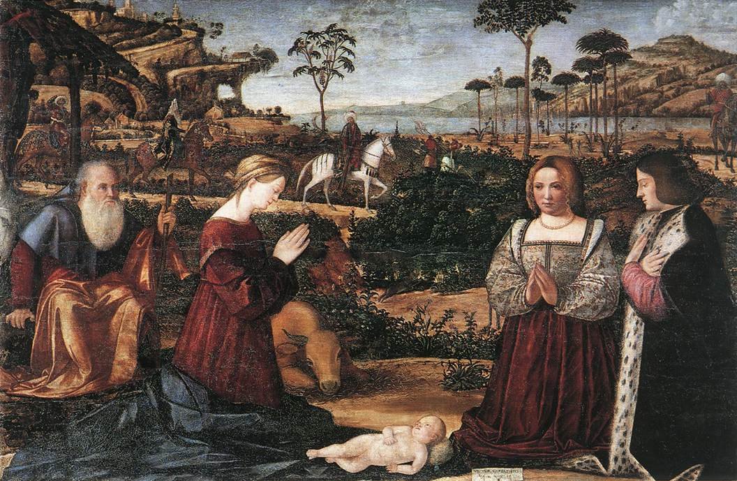 Sainte Famille avec deux donateurs - Vittore Carpaccio
