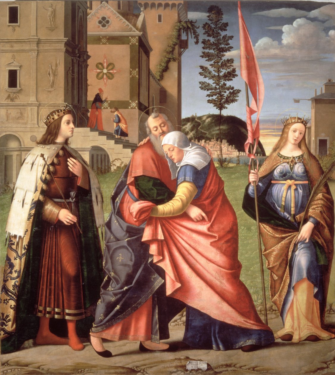 La Rencontre à la Porte Dorée avec les Saints, 1515 - Vittore Carpaccio