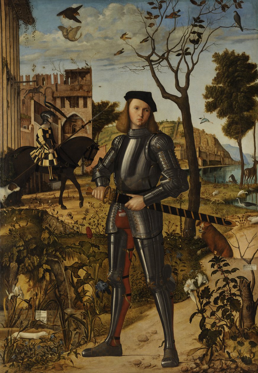 Jeune chevalier dans un paysage - Vittore Carpaccio