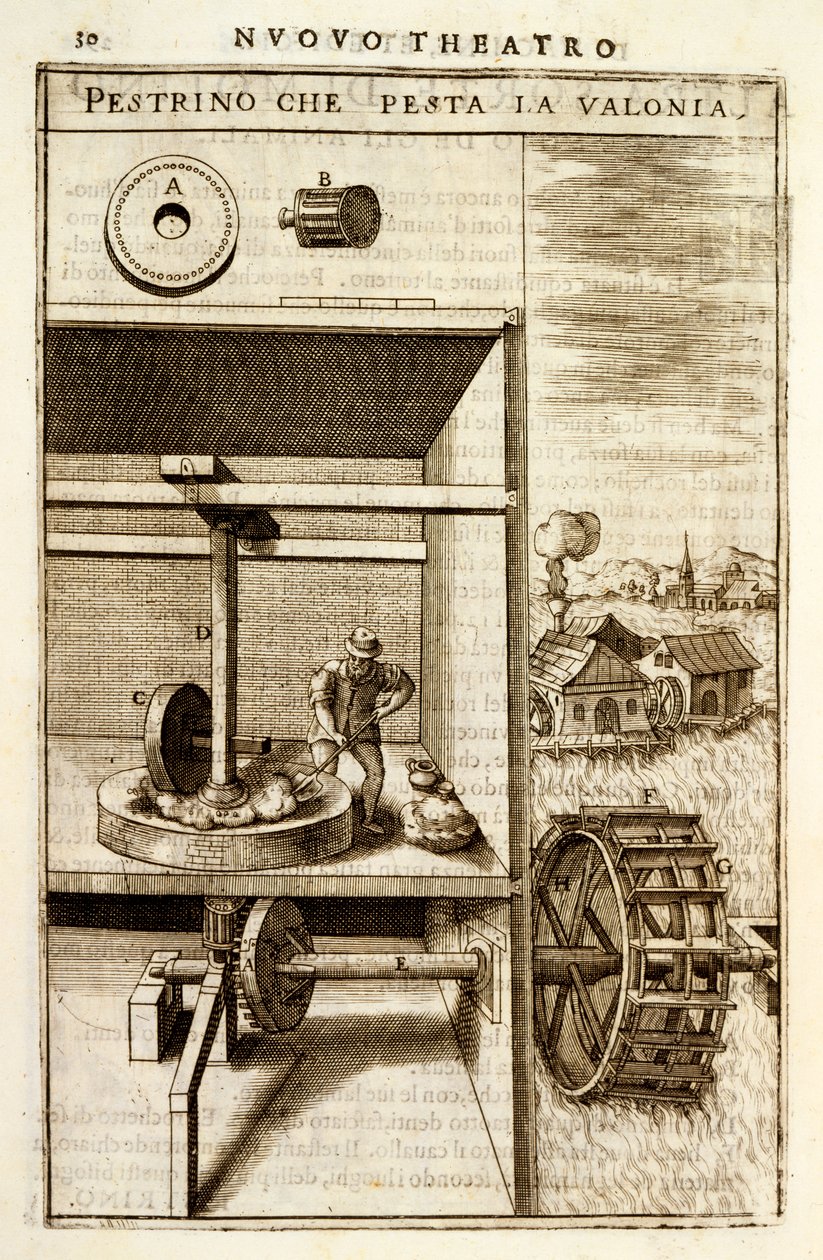 Machine de broyage ou de mouture à eau, 1607 - Vittorio Zonca