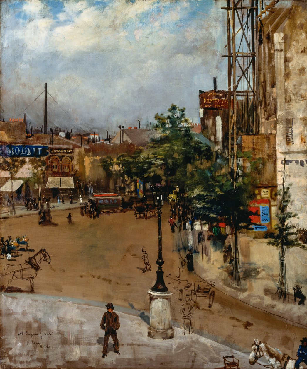 Rue parisienne - Vittorio Matteo Corcos