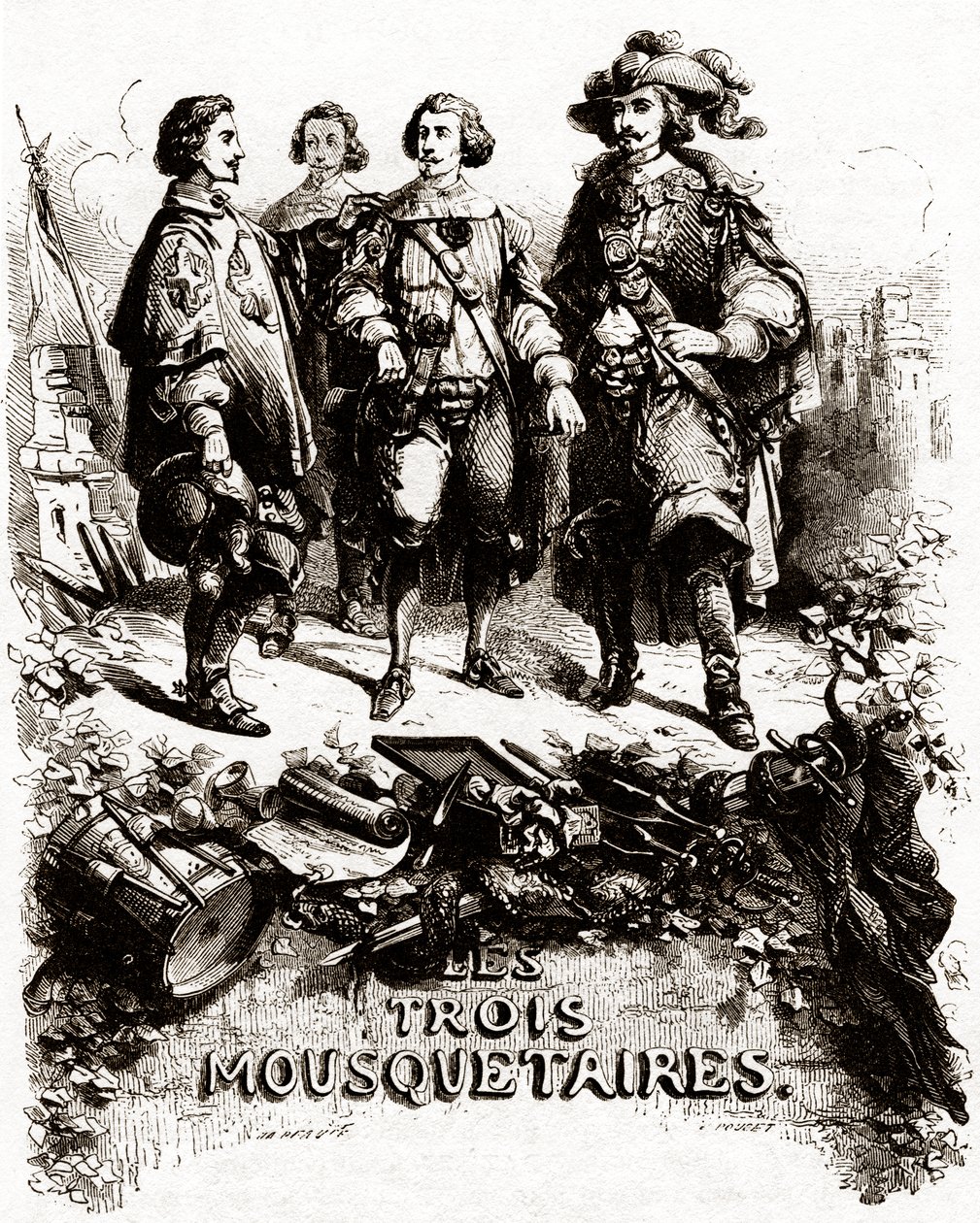 Page de titre de "Les trois mousquetaires". - Vivant (after) Beauce