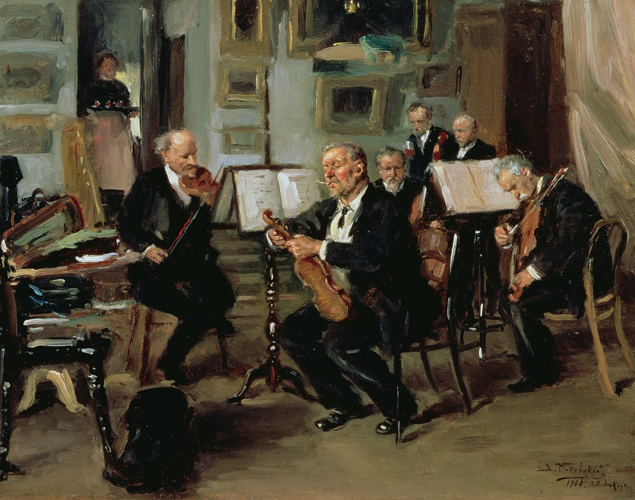 Soirée musicale, 1906 - Vladimir Egorovic Makovsky