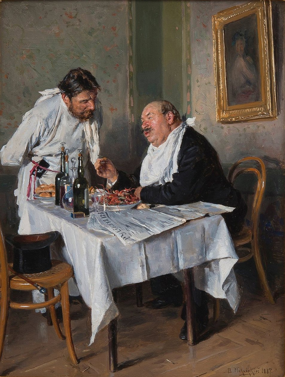 Dans un restaurant, 1887 - Vladimir Egorovic Makovsky