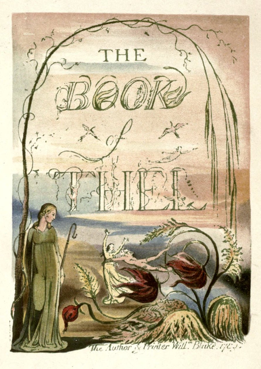 Le Livre de Thel, page de titre - W. Griggs after William Blake