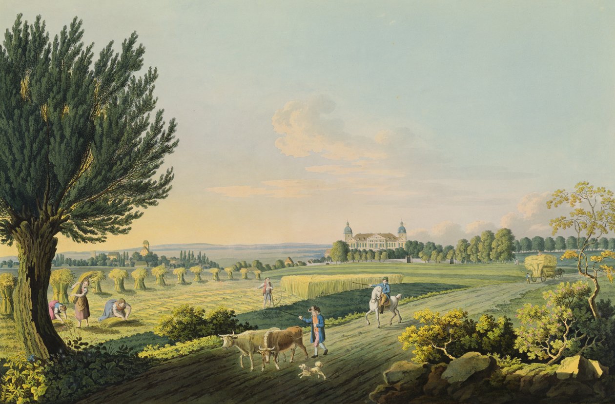 Vue de Hundisburg gravée par Carl August Richter (1770-1848) - W. after Behrendsen