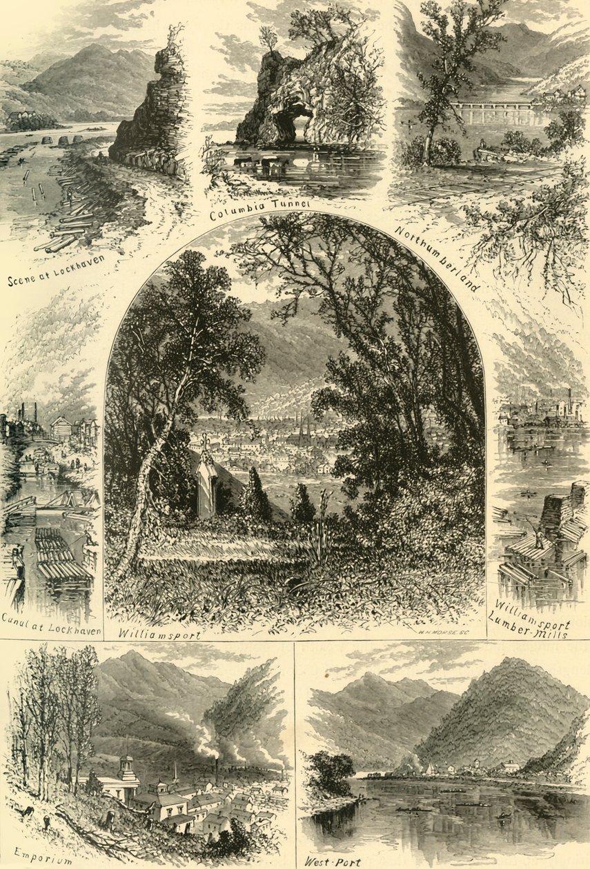 Scènes sur la Susquehanna - W.H. Morse