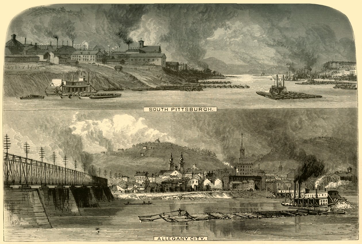 South Pittsburg et Alleghany City, 1874 - W.H. Morse