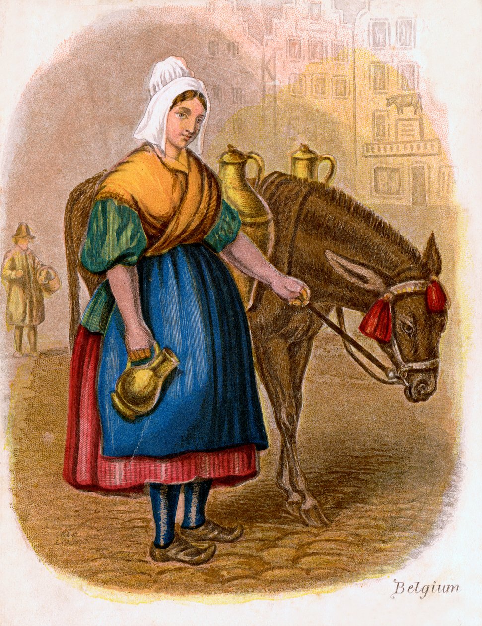 Femme laitière belge, 1809 - W. Dickes