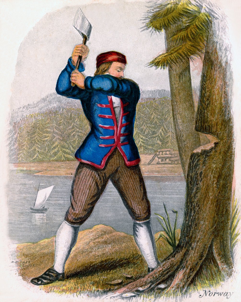 Bûcheron norvégien, 1809 - W. Dickes