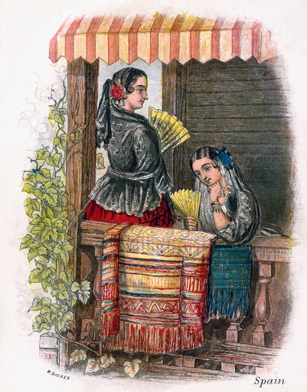 Fille espagnole, 1809 - W. Dickes