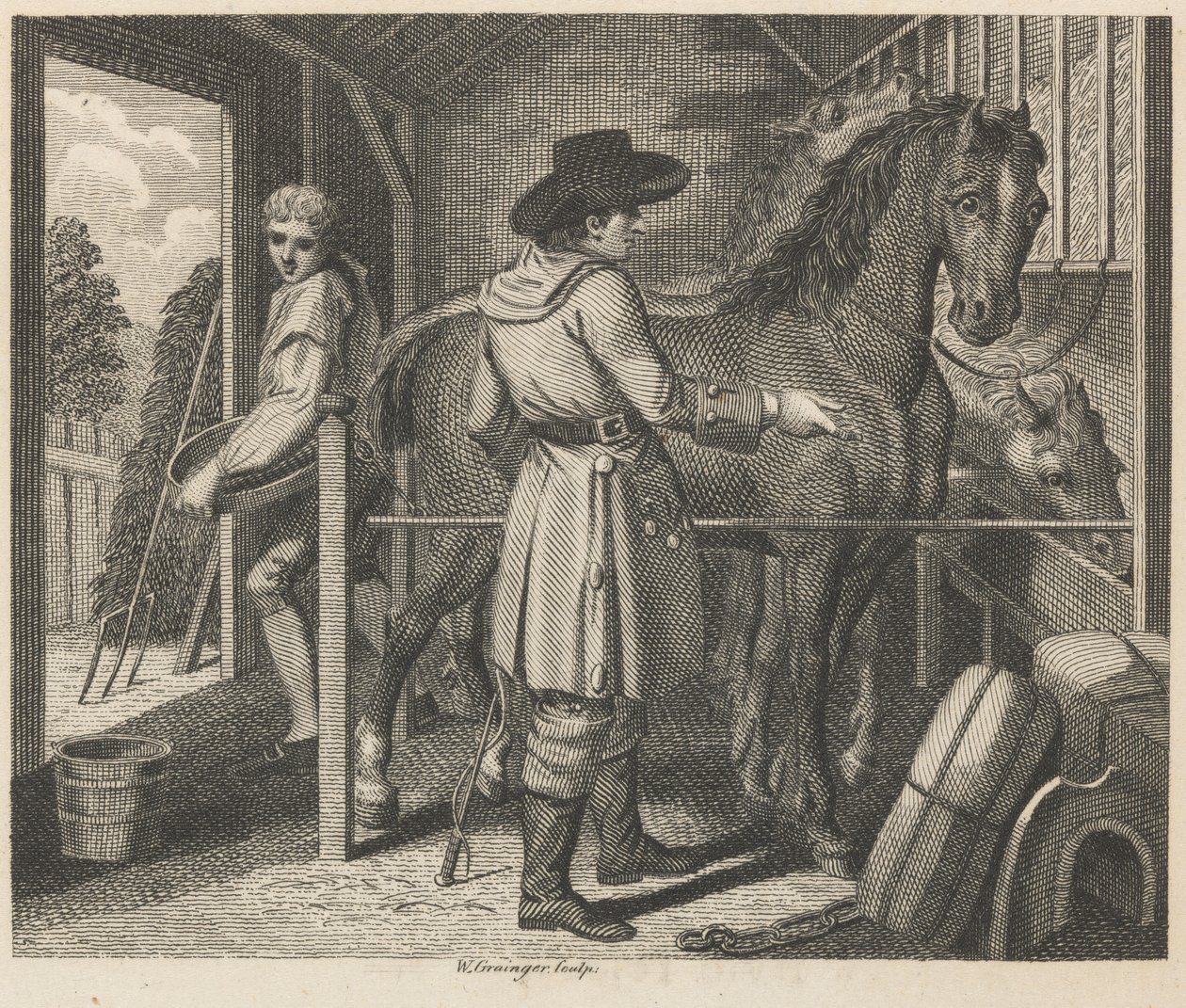 Le cheval de bât et le porteur - W. Grainger