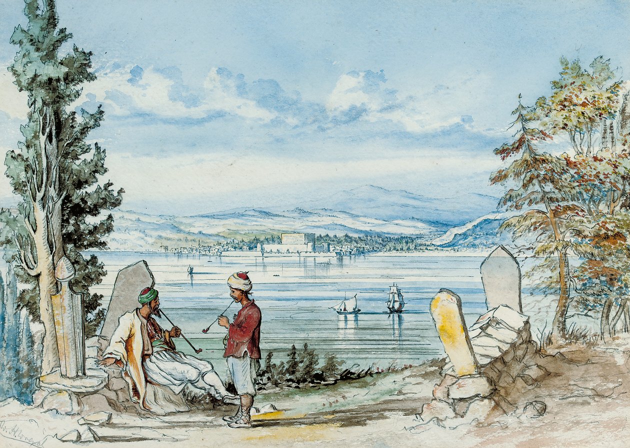 Vue dans les Dardanelles, 1869 - W. H. Wrench