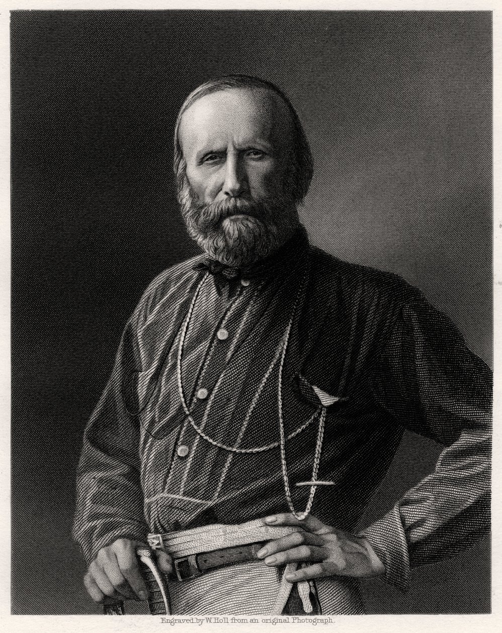 Giuseppe Garibaldi, patriote italien, 19ème siècle - W. Holl