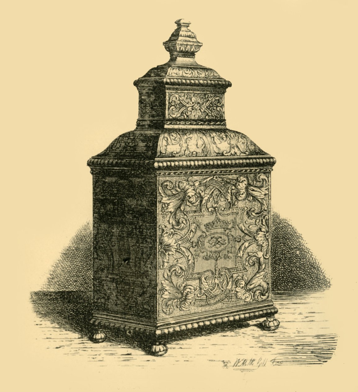 Boîte à thé en argent, 1716, 1881 - W. M. McGill