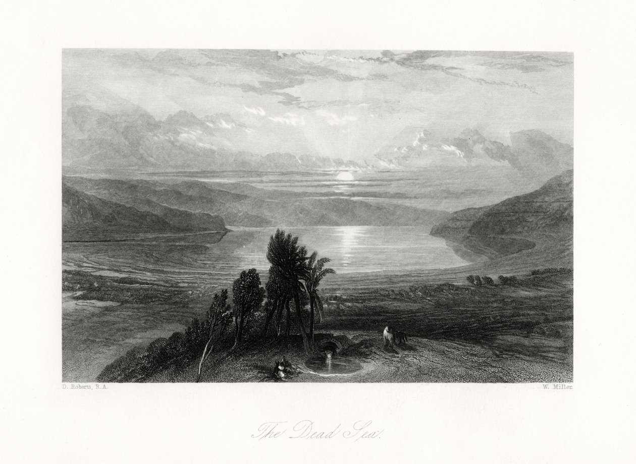 La mer Morte, 19e siècle - W. Miller