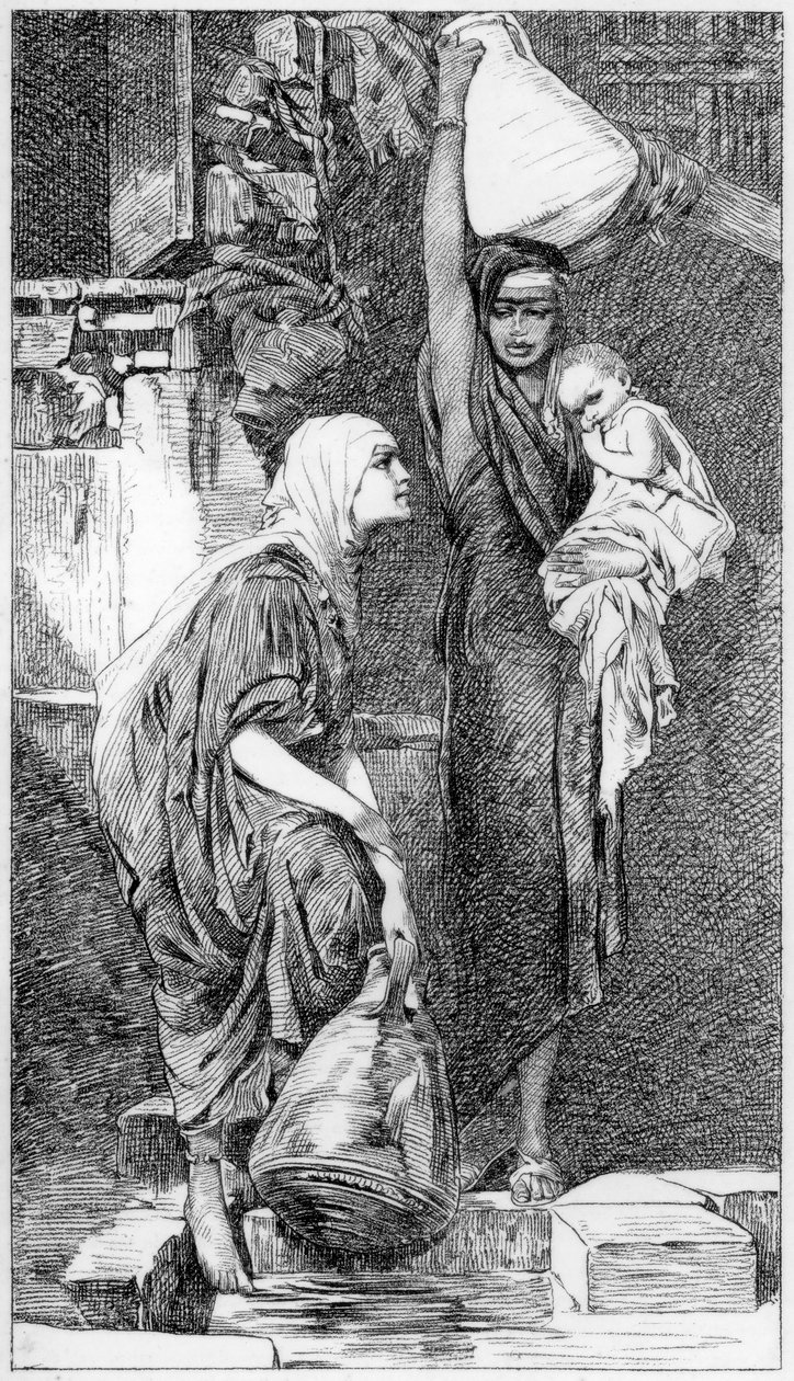 Une femme fellah à la source, vers 1880-1882 - W. Unger