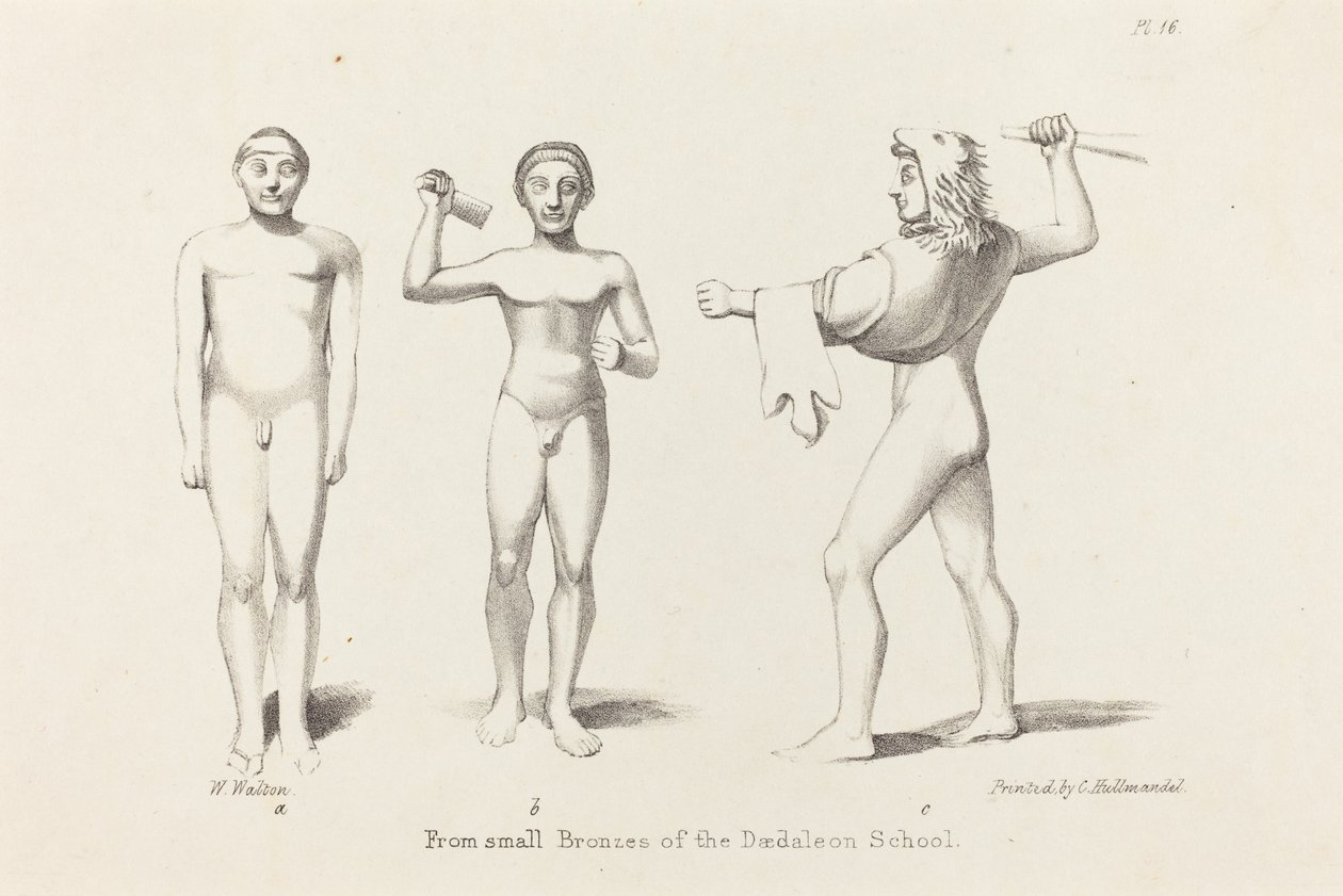 Figures dédaliennes de bronzes - W. Walton after John Flaxman