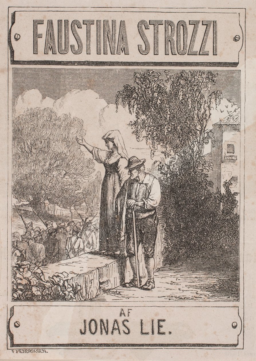 Page de titre de Jonas Lie, "Faustina Strozzi" - Waldemar Bøhme