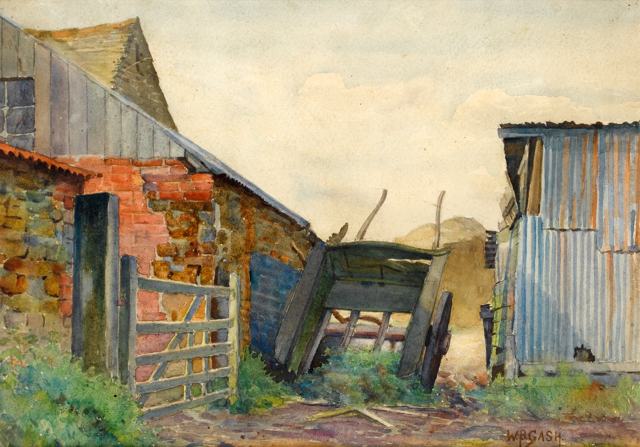 Scène dans une cour de ferme - Walter Bonner Gash
