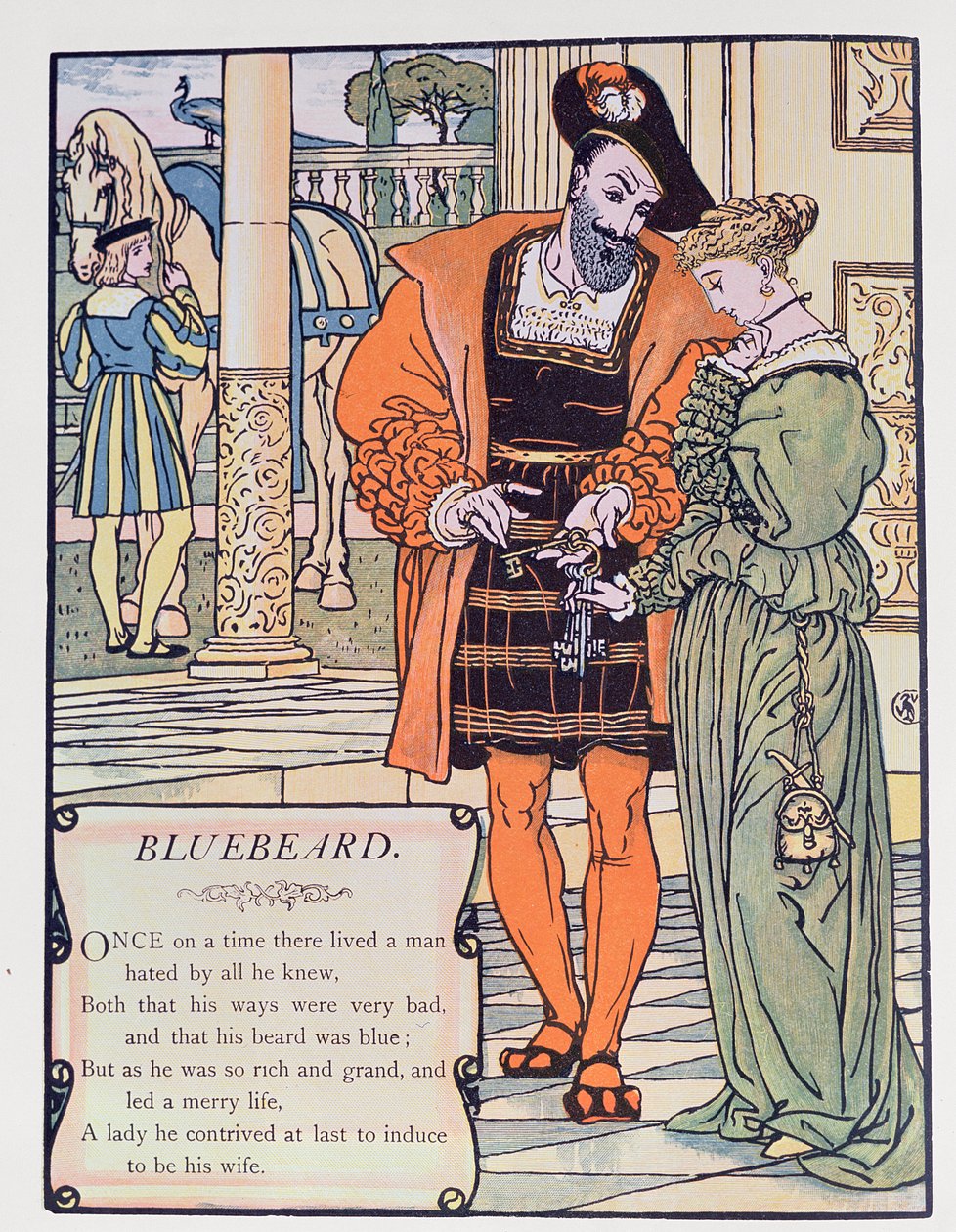 Barbe-Bleue et sa femme, illustration pour 