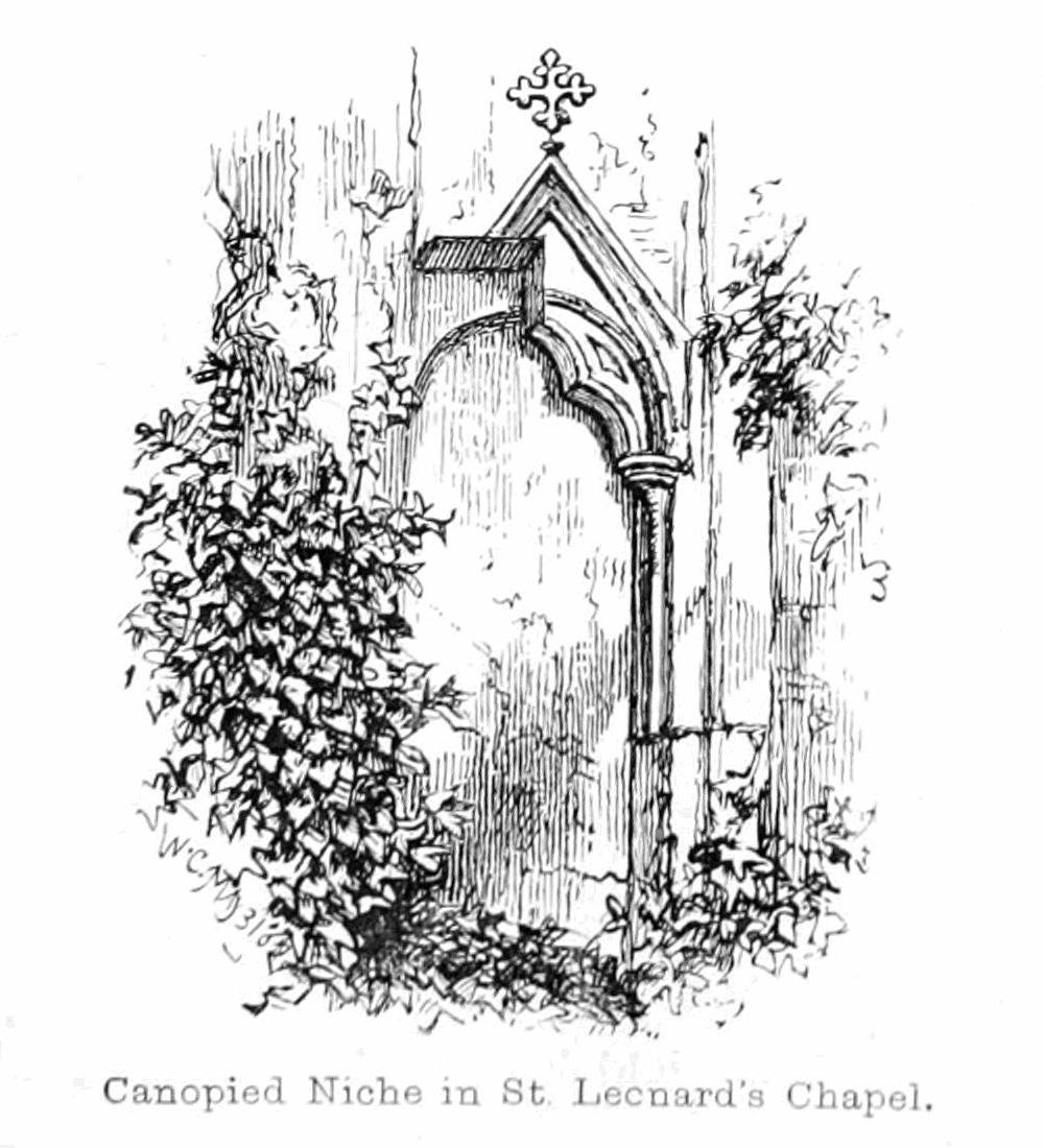 Niche canopée dans la chapelle de St. Leonards - Walter Crane