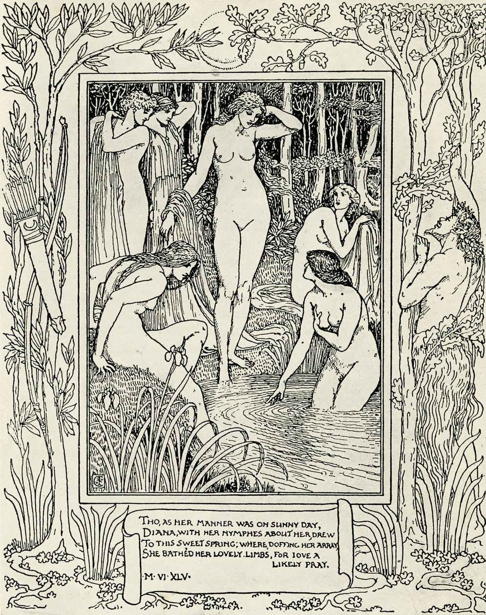 Diane et ses nymphes, illustration pour 