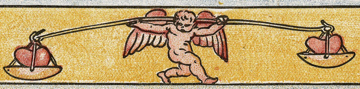 Éros équilibrant deux cœurs, 1884 - Walter Crane