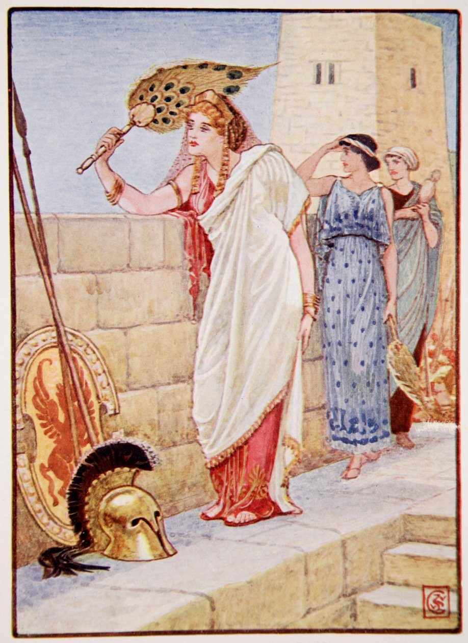Souvent elle se tenait sur les murs de Troie, illustration de 